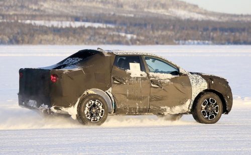 Le Hyundai Santa Cruz en test d’hiver