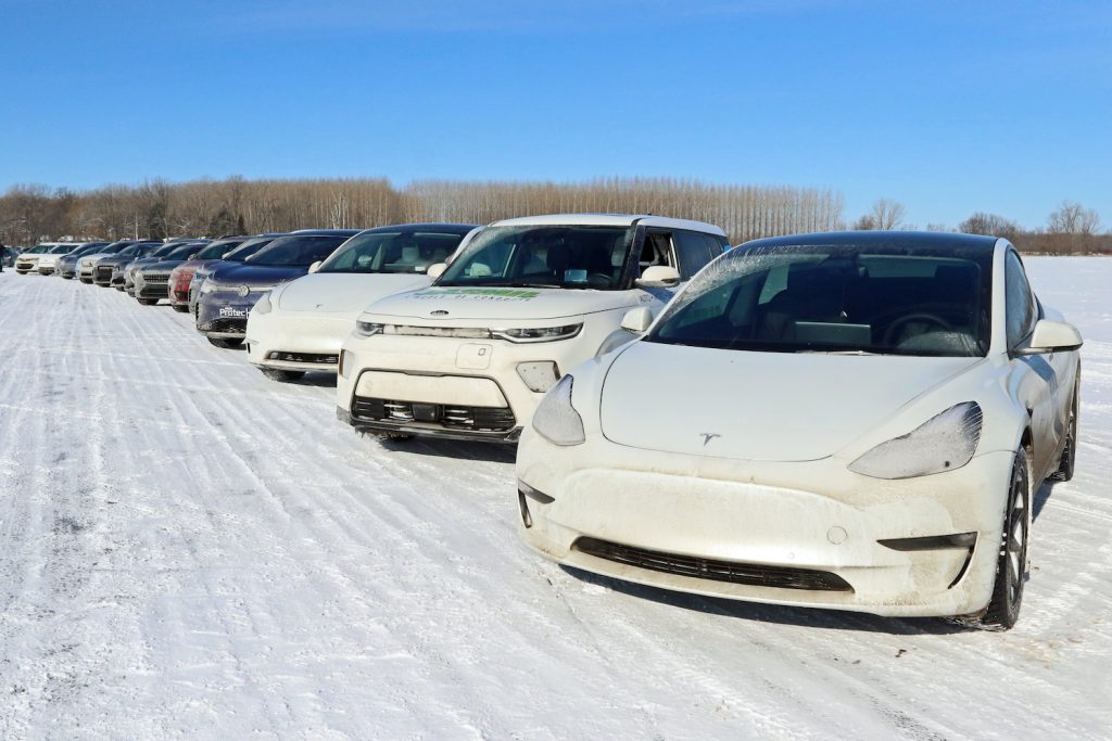 Le plus grand rassemblement de voitures électriques en condition hivernale au monde
