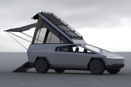 Space Campers, une nouvelle boîte campeur pour la camionnette Tesla Cybertruck qu’on attend toujours