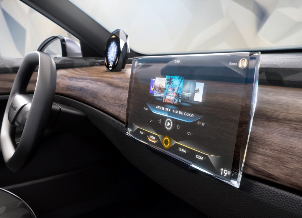 Continental présente un  écran tactile transparent