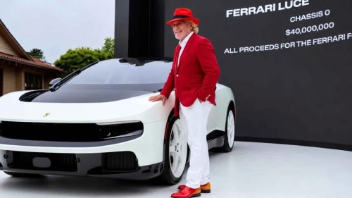 La première Ferrari électrique vendue 55,6 millions $CA aux enchères